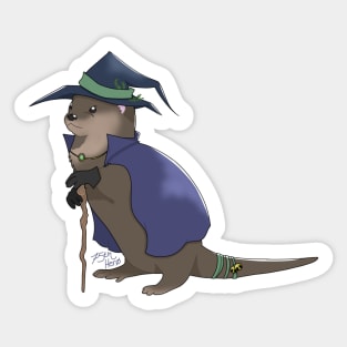 Otter Wizard Sticker